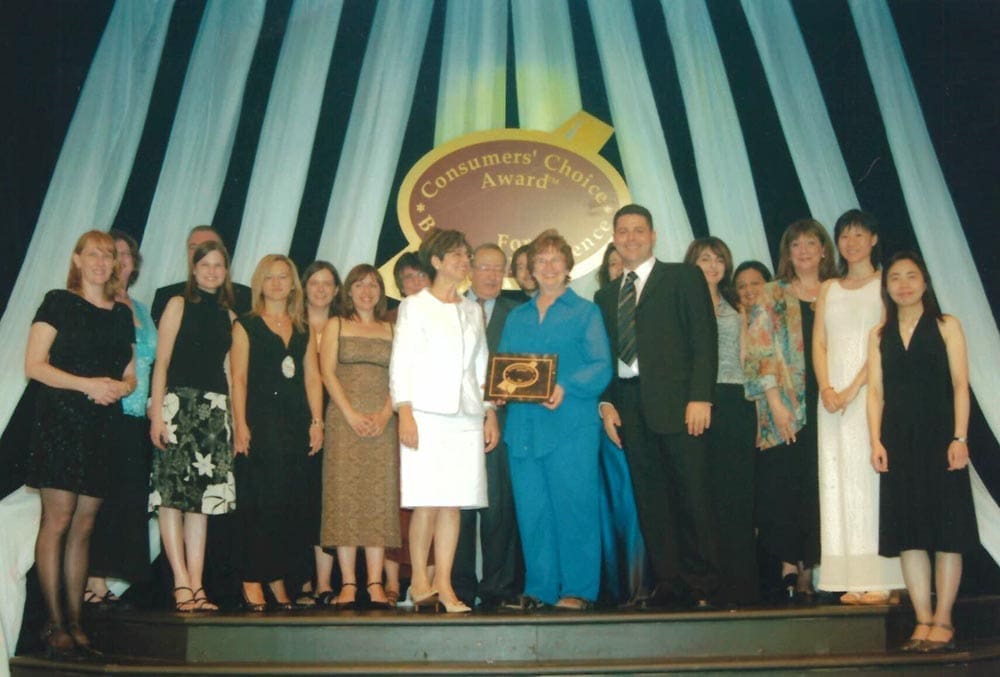 The All Language team winning an award in 2007